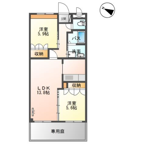 Slow Hand 弐番館の間取り
