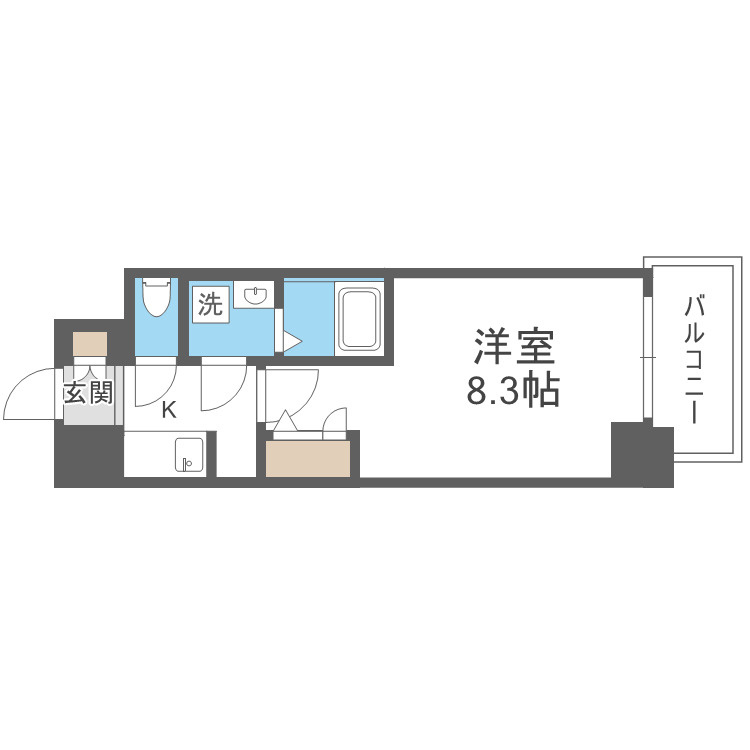 S-RESIDENCE難波大国町dominaの間取り