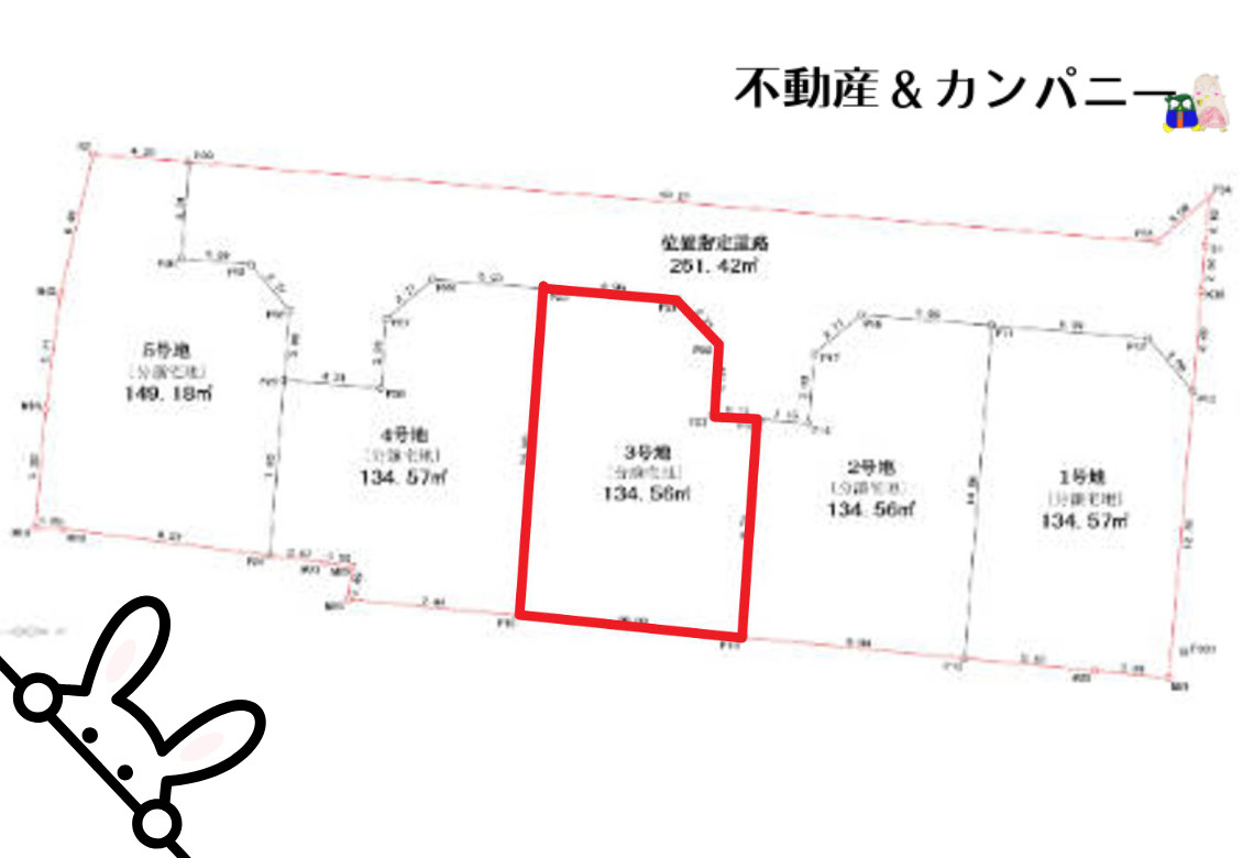 松山市北久米町の売地の土地図