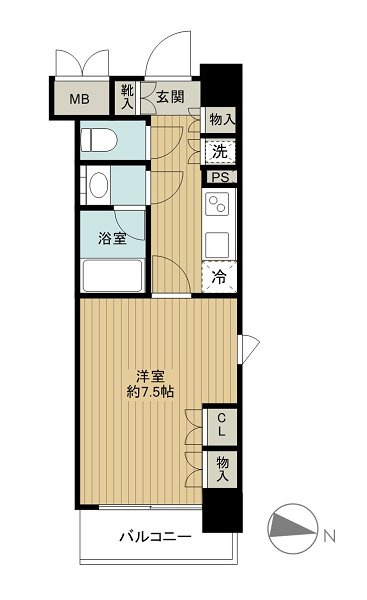 新品家具付きマンション小石川16(KaGood東京)の間取り|※間取りと異なる場合は現状を優先します。