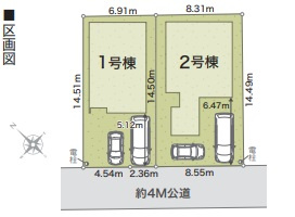 【区画図】 | 八千代台西3丁目　新築戸建て　2号棟 | 区画図