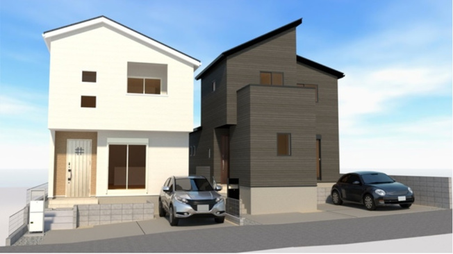 【外観パース】 | 八千代台西3丁目　新築戸建て　2号棟 | 外観イメージ