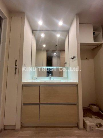 ブランズシティ天神橋筋六丁目の洗面所|広い洗面スペース