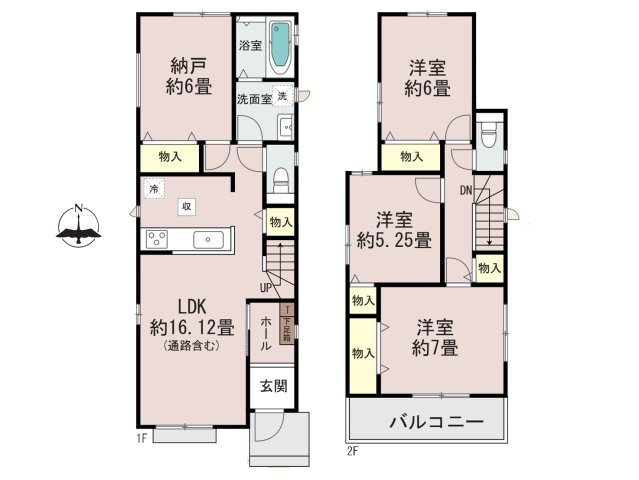 春日井市白山町（全4棟）の間取り