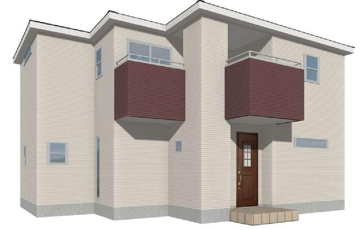 第3富士見町時沢　新築戸建　2号棟の完成予想図|富士見町時沢に全11棟の住宅を建築中です。
お客様のご都合に合わせて同仕様の物件もご見学頂けます♪
シンプルで飽きのこないデザインでおススメです☆