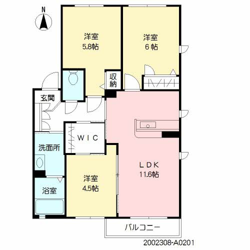 シャンブル・イーストパークⅠの間取り