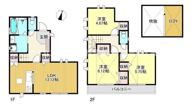 中野区白鷺3丁目　新築一戸建　　西武新宿線　鷺ノ宮の間取り