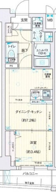 レシオス大阪城SOUTHの間取り