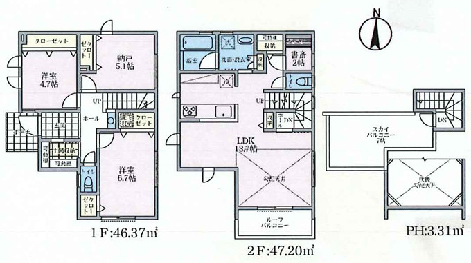 茅ヶ崎市浜須賀　新築戸建　の間取り