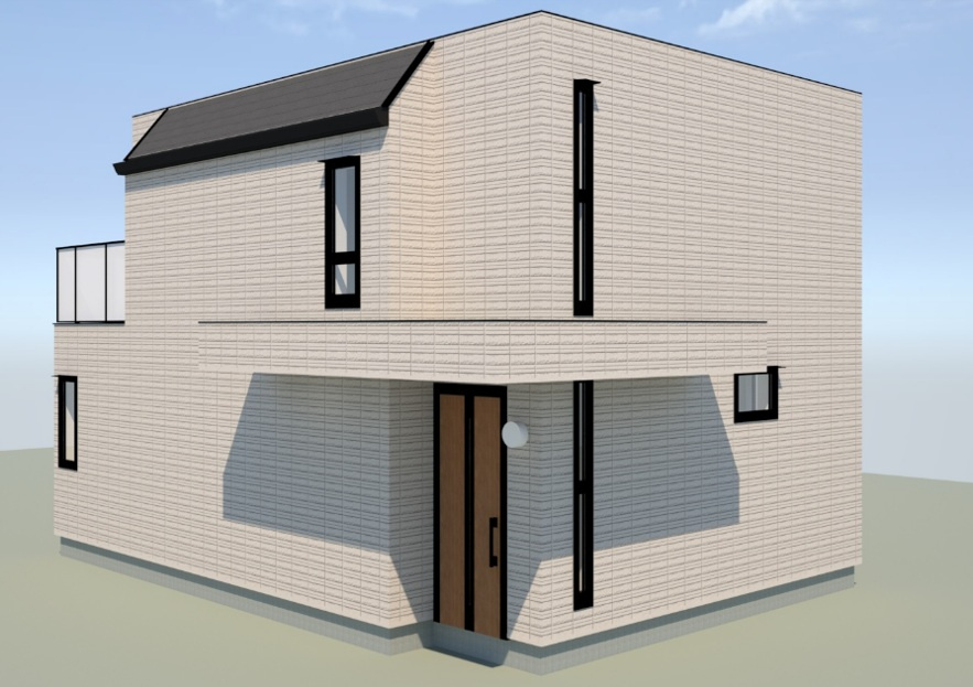 仮称　桜丘3丁目ヘーベルハウスの外観パース|地震に強い旭化成ヘーベルハウス