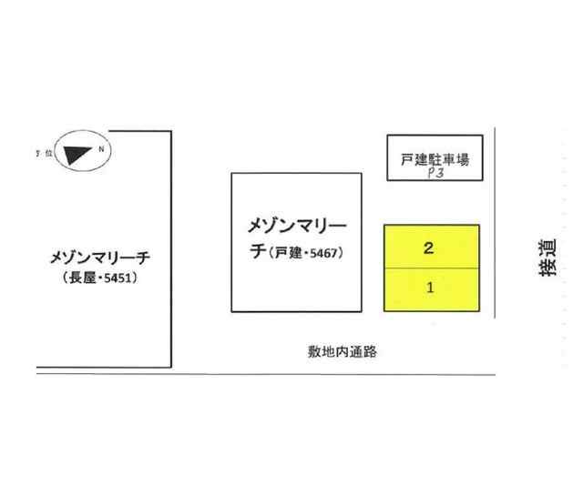 稲城市矢野口のアパートの区画図