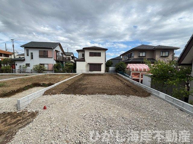 茅ヶ崎市美住町　新築戸建　全6棟の外観|9月16日撮影　建築前　現地外観