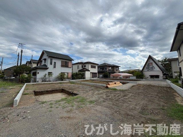 茅ヶ崎市美住町　新築戸建　全6棟の外観|9月16日撮影　建築前　現地外観