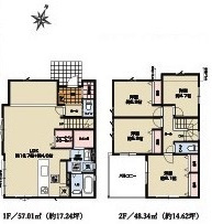 【間取り】 | 鶴ヶ島市中新田　新築分譲　東武越生線『一本松駅』徒歩2分　【新町小学区】