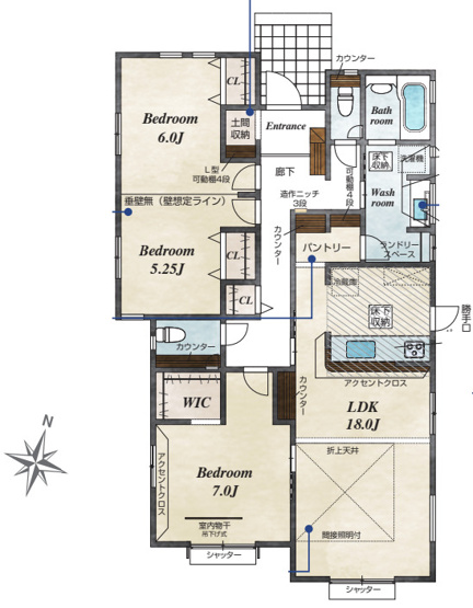 【区画図】 | 行田市富士見町2丁目　2期　新築戸建　全2棟　1号棟