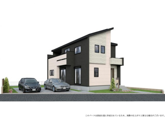 【外観パース】 | 【仲介手数料無料！！】日野市新井1丁目　新築戸建て（全1棟）1号棟　5680万円