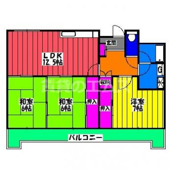 【間取り】 | アース・フレンドリー那珂 | アース・フレンドリー那珂の間取り