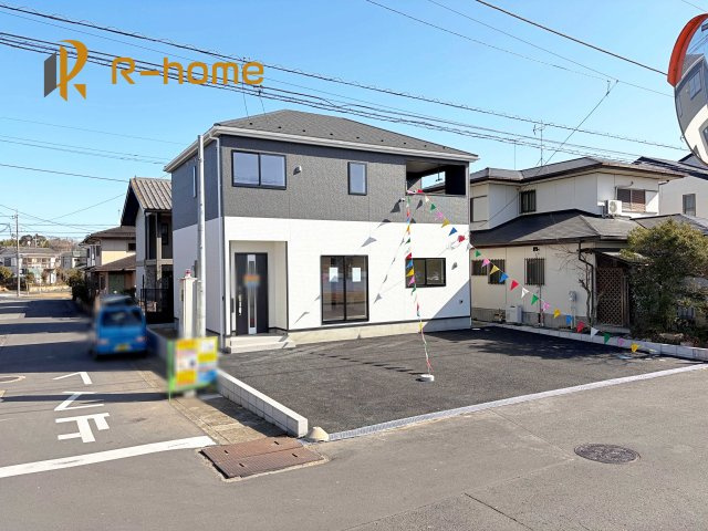つくば市森の里第6　新築戸建て　1号棟の外観|建物完成いたしました！ご予約で『平日』や『夕方』などでもご見学可能です！