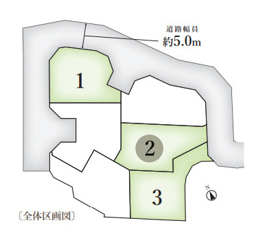 藤沢市片瀬4丁目Ⅱ　新築戸建　全3棟2号棟の区画図