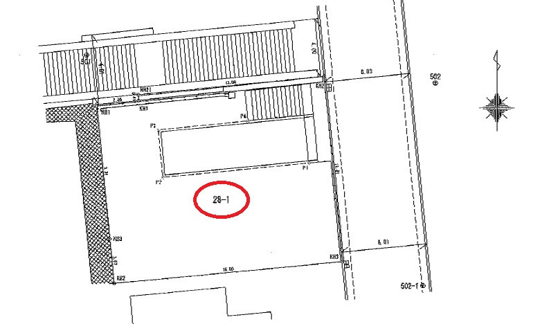 中山西2丁目の土地図