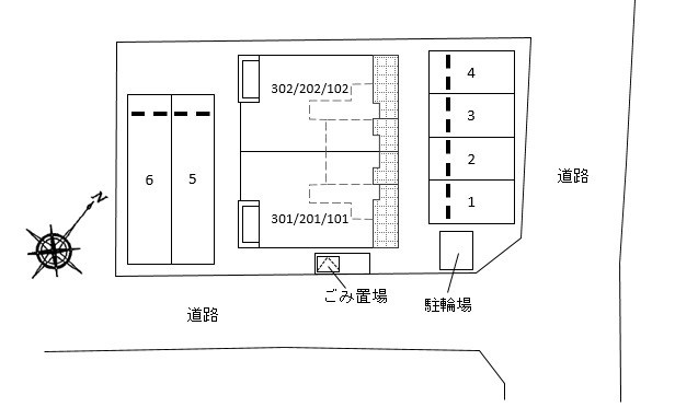 コリーナ稲熊の駐車場