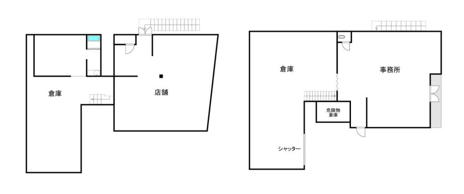 川越市大字下新河岸の住付店舗の間取り