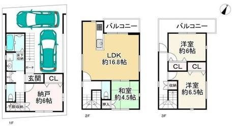 新築戸建　神戸市長田区上池田１丁目1の間取り|ご内覧はお気軽にリクラス不動産販売までお問合せください