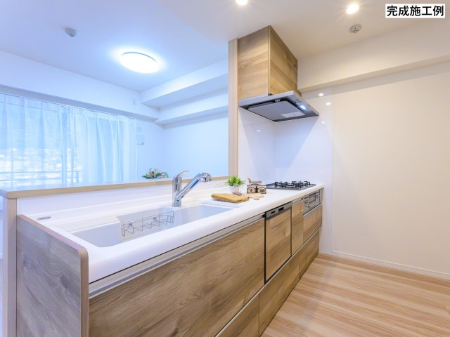 谷津パークタウン参番街団地43号棟のキッチン|※完成施工例の為、実際の仕様とは異なる場合がございます。