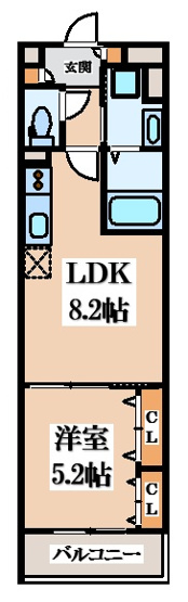 【間取り】 | ピレーネ北条Ⅳ