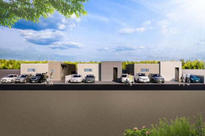 【外観パース】 | 中城南上原Ⅱ（全3棟）RC造新築平屋2・3号棟 | 外観パースです