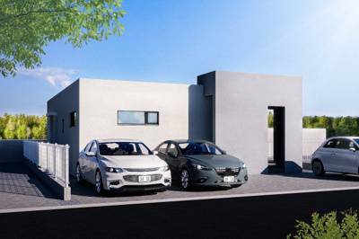 【外観パース】 | 中城南上原Ⅱ（全3棟）RC造新築平屋2・3号棟 | 2号棟　外観パースです