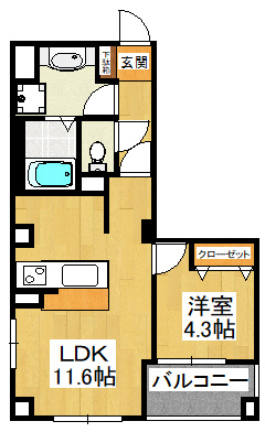 コンフォーティアの間取り