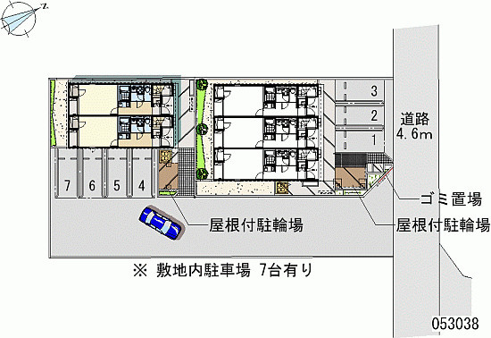 レオネクスト袖広２号棟の駐車場