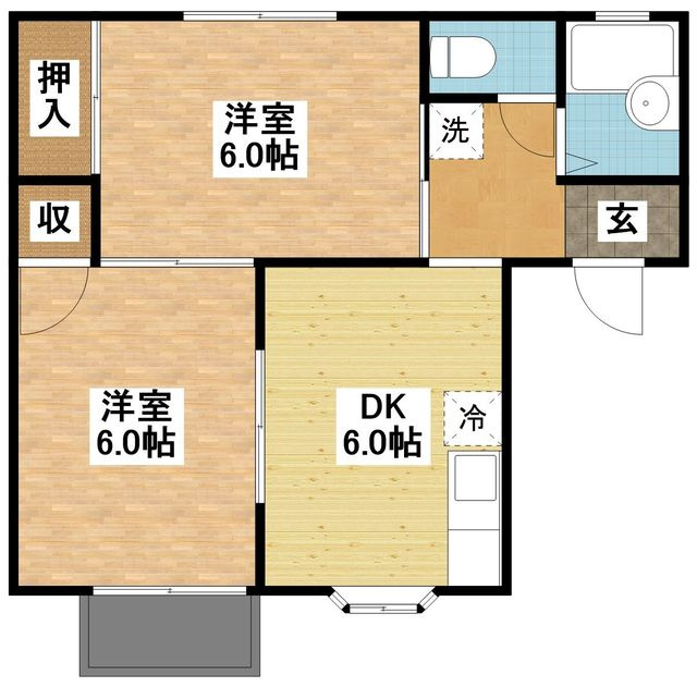リバーコートCの間取り