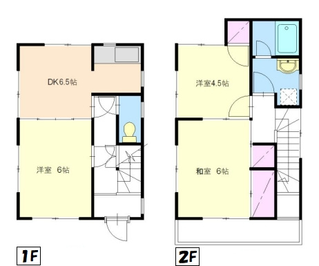 東金市下武射田　中古戸建 2棟の間取り|図面と現況に相違がある場合、現況を優先致します。