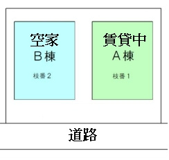 東金市下武射田　中古戸建 2棟の区画図|図面と現況に相違がある場合、現況を優先致します。