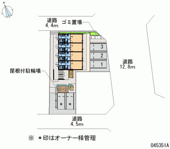 レオパレスリナフェリーチェの駐車場
