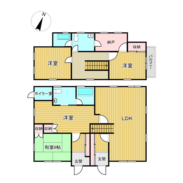 西条市三芳1724　中古戸建の間取り