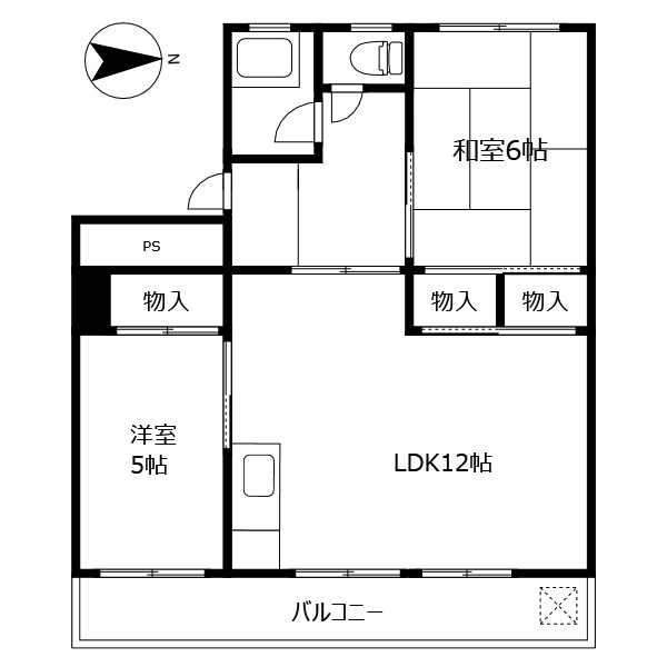 服部ビル　A棟の間取り