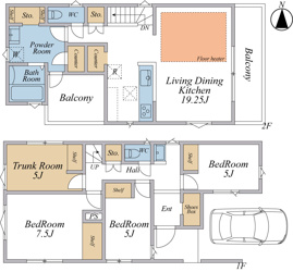 【間取り】 | ご自宅から現地まで、当社スタッフがお車にて、「お迎え・お送り」をしております。ぜひお気軽にお問い合わせくださいませ♪