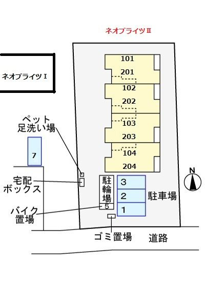 ネオブライツⅡの駐車場