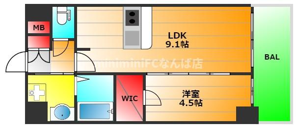 プレサンスドームシティコレーレの間取り|現状有姿