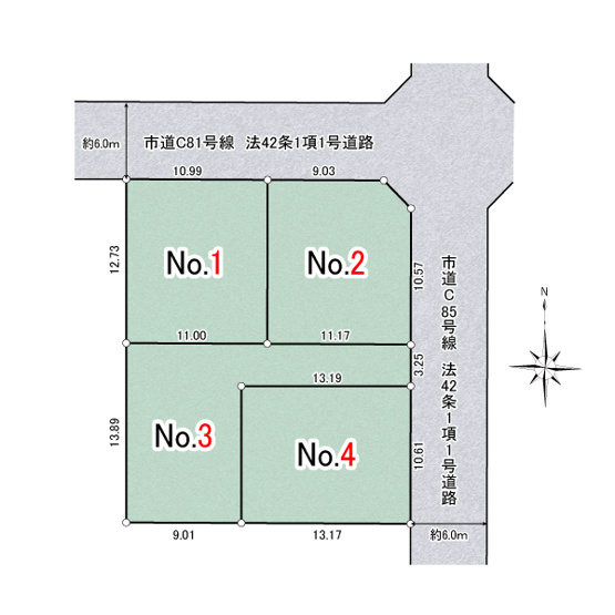 【区画図】 | 自然環境豊かで都心へのアクセスの良好の立地☆彡閑静エリアで叶える贅沢なご家族時間を楽しめる、そんな邸宅で建築なさいませんか？まずはお客様の夢をお聞かせください☆彡