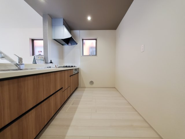 三郷市　早稲田7丁目　新築戸建　全1棟のキッチン|誰もが使いやすいデザインにこだわったキッチンです