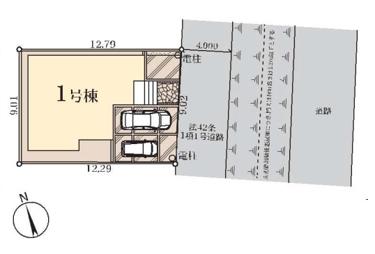 三郷市　早稲田7丁目　新築戸建　全1棟の区画図|区画図です