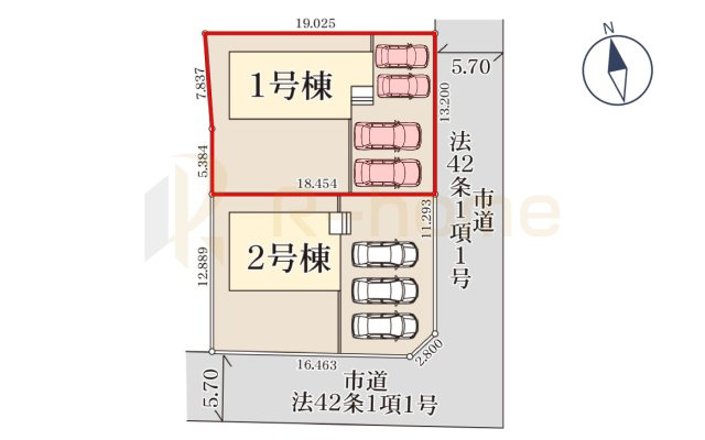 小美玉市上玉里第2　新築戸建て　1号棟の区画図|大きなお買い物だからこそ、メリット・デメリットを伝えさせて頂きます。
R-homeにお任せください♪