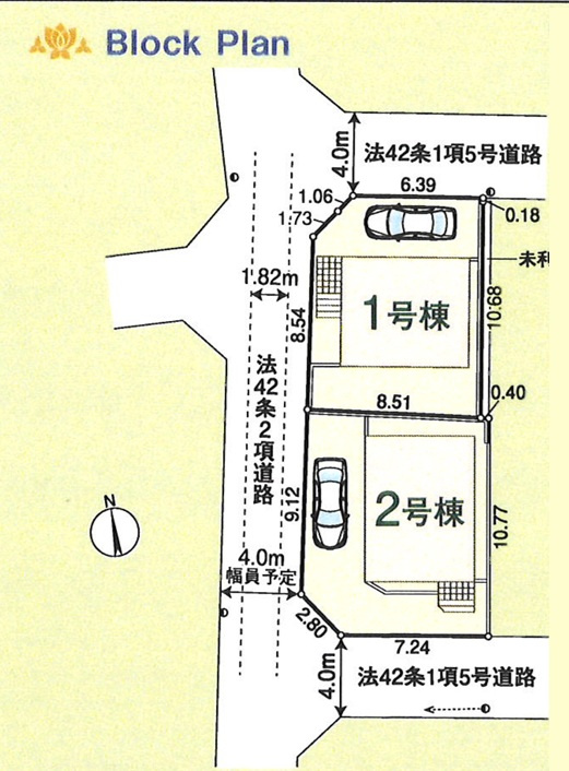 CRADLE GARDEN 所沢市小手指南第37　全２棟の区画図