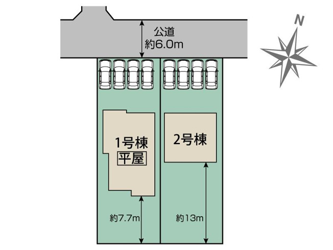 【区画図】 | blooming garden行田市富士見町2丁目2期　【平屋】新築住宅