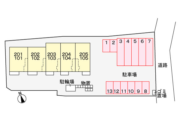クインティックの駐車場|駐車場