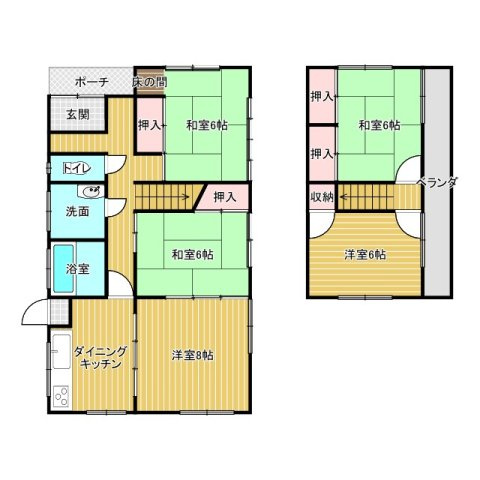 水戸市平須町中古戸建の間取り